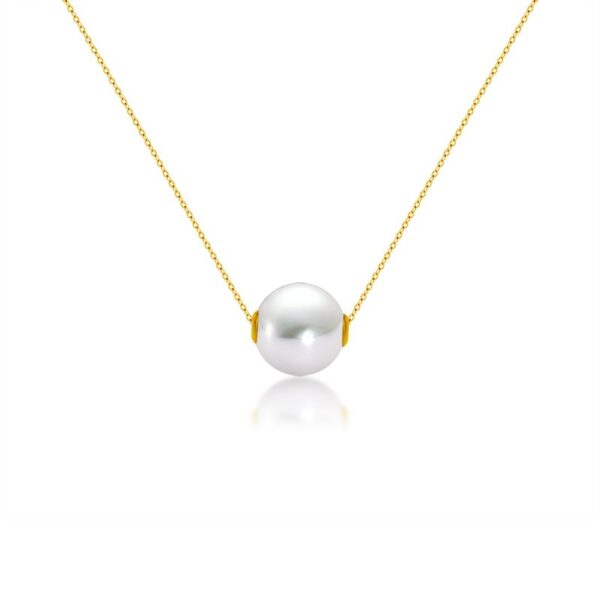 Unique Necklace with Pearl in 18k Gold