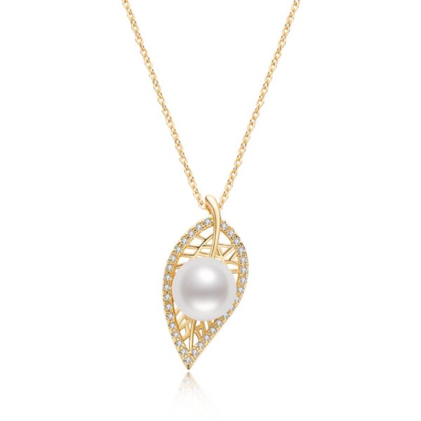 Astrid Necklace with Pearl in 14k Gold